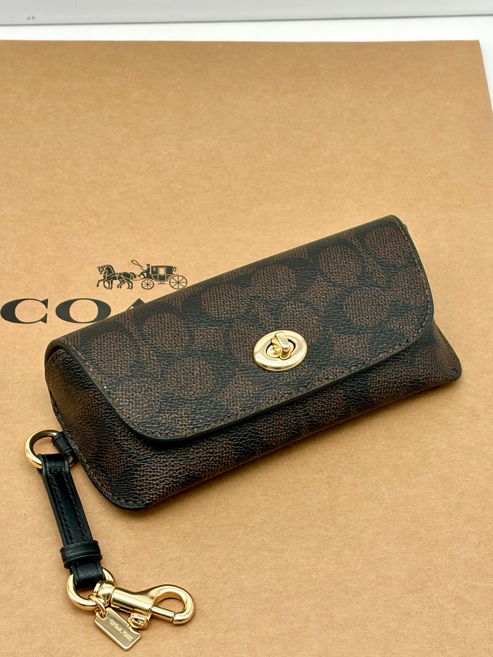 Coach Sunglass Case In Signature Canvas